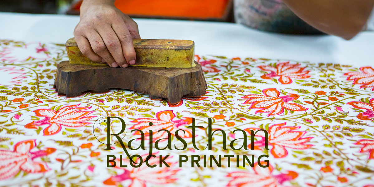 Rajasthan handicrafts, featuring vibrant block printing and stunning mirror work, showcasing the region's rich craftsmanship and cultural heritage